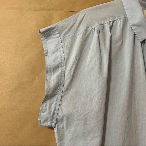 Citizens Of Humanity Penny Blouse Top Cotton Poplin Button Up Shirt Blue Size XL - Picture 5 of 13